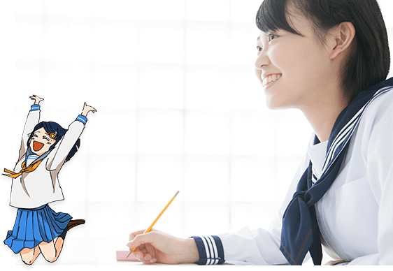 勉強する女の子